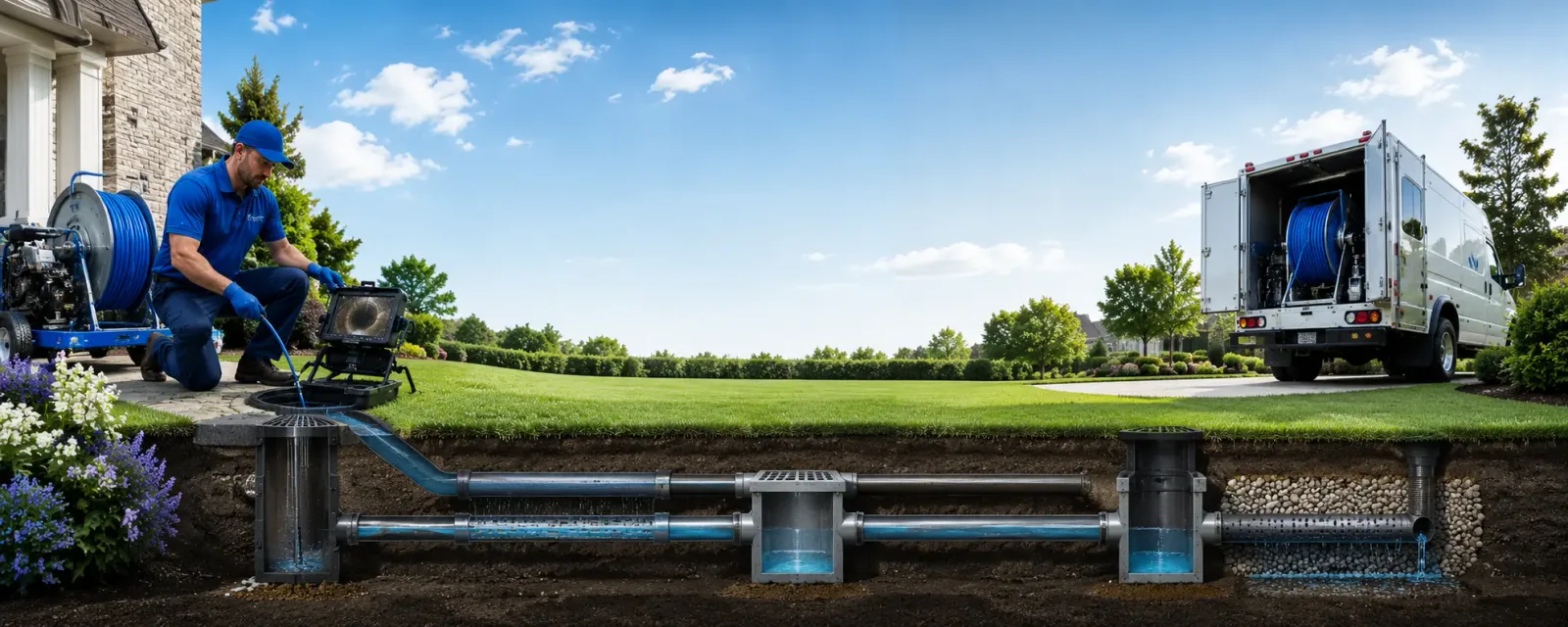 Outdoor drain cleaning information for Selden, NY